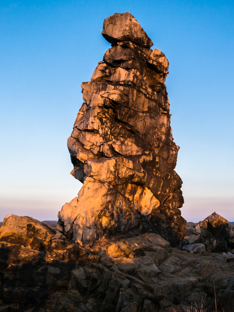 sandstone rocks, devils wall, geology, königstein, germany, tranquility, low angle view, sand stone, rock - object, rock, sky, 2K, outdoors, tranquil scene