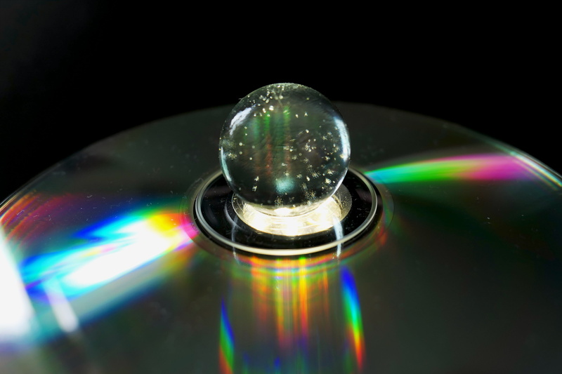 clairvoyance, multi colored, about, Ball, Glass, crystal, water, drop, black background, forward, 5K, crystal ball, nature, sphere, globe image, reflection