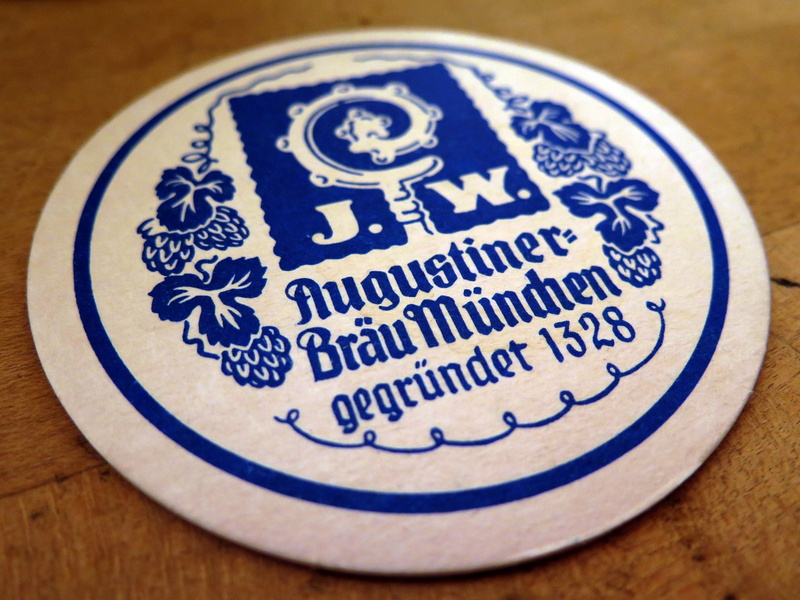 business, porcelain, communication, text, indoors, finance, shape, augustiner cellar, wood - material, ceramics, munich, augustiner, single object, government
