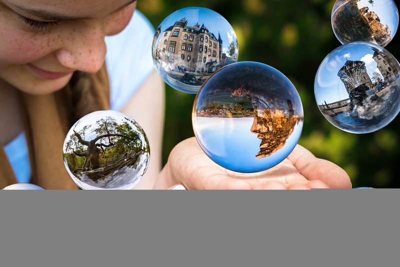 transparent, mystical, float, ball, girl, holding, plant, leisure activity, sphere, globe image, hand, men, germany, fortune telling, mysterious, crystal ball