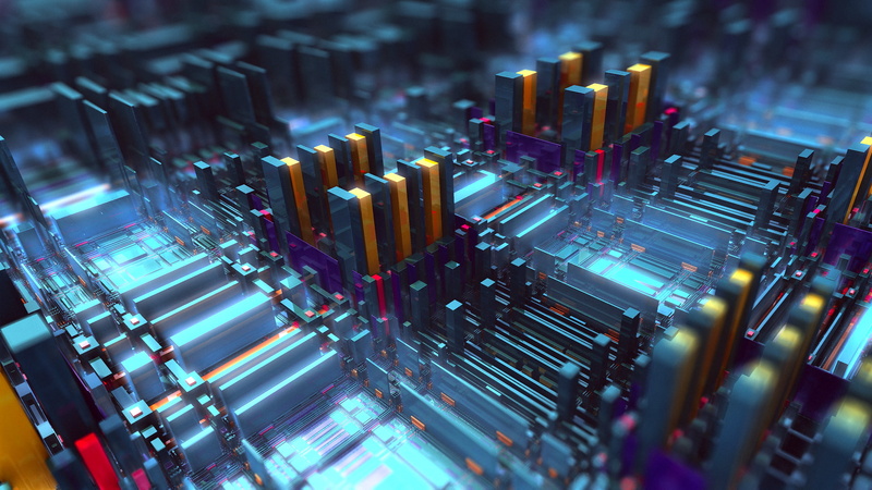 retail, connection, technology, circuit board, night, 3D Abstract, electrical equipment, abstract, 3D, in a row, light - natural phenomenon, square, backgrounds