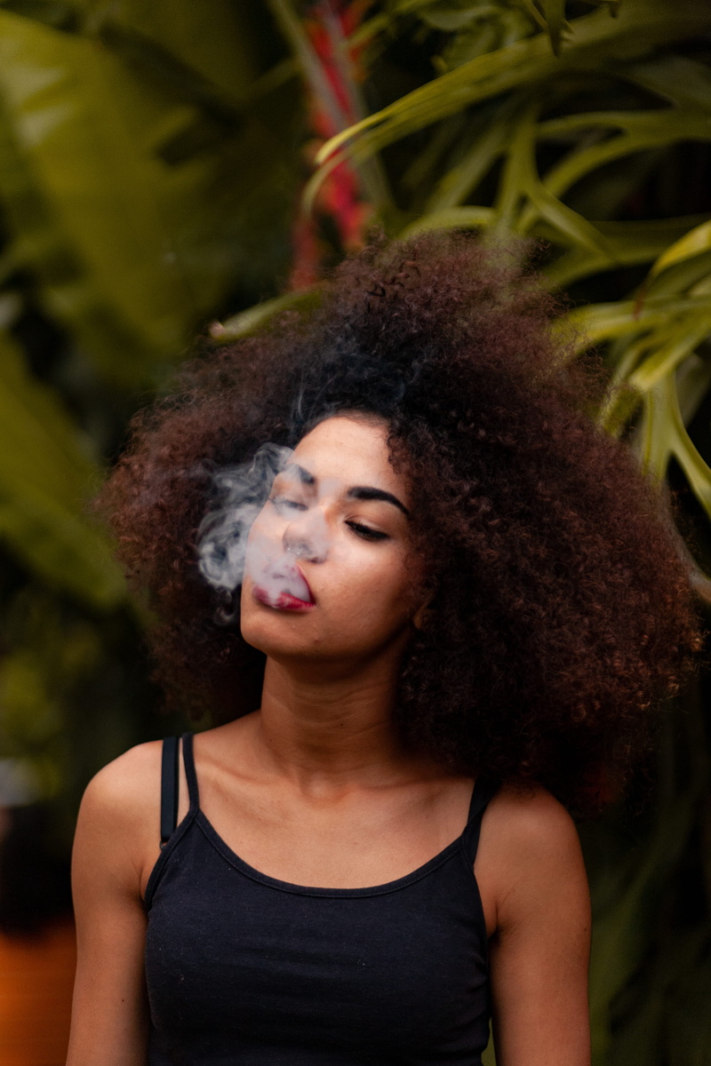 hairstyle, afro, contemplation, close-up, beauty, headshot, femininity, young adult, 4K, curly hair, human face, focus on foreground, young women, lifestyles