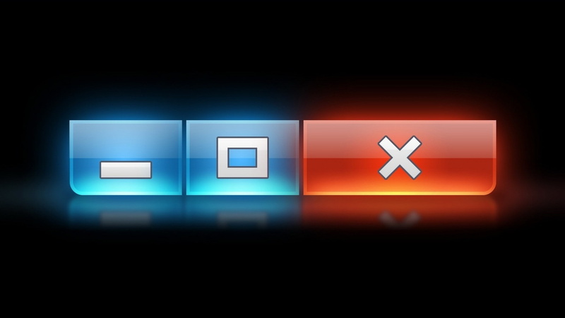 Windows 7, operating system, 1080P, digital art, red, blue