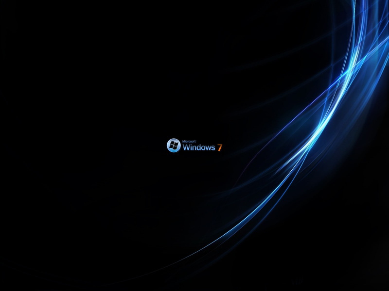 black background, operating system, copy space, motion, planet - space, light - natural phenomenon, Windows 7, illuminated, glowing, dark, technology, blue