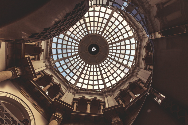 circle, architecture and art, Interior, famous Place, 4K, dome, appliance, concentric, built structure, geometric shape, gothic style, low angle view
