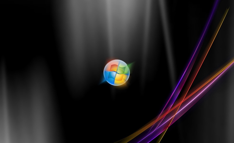 desktop, close-up, nature, light trail, purple, light beam, long exposure, multi colored, indoors, black, black background, Windows Vista, sphere