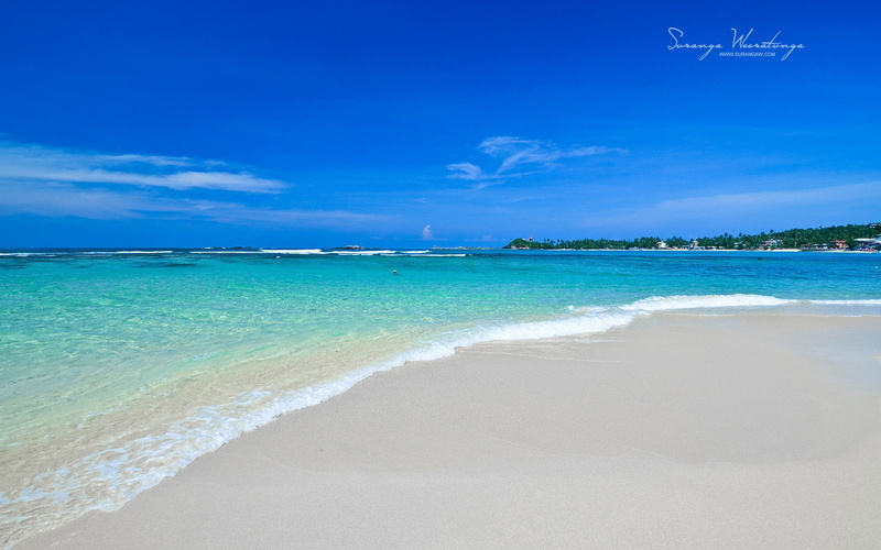 beach, nature, horizon over water, trip, travel, blue, no people, land, sri, lanka, tranquility, sand, cloud - sky, 1080P, outdoors, turquoise colored