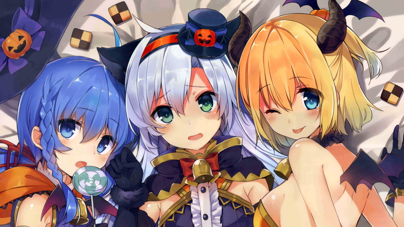 Sistine Fibel, 1080P, Rokudenashi Majutsu Koushi to Akashic Records, anime girls, RieL Rayford, Lumia Tingel