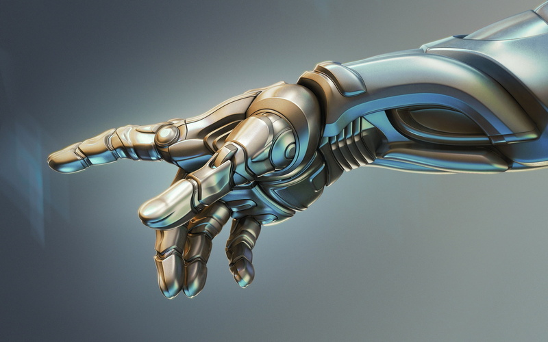 cyborg, mechanism, robot, 2K, hand