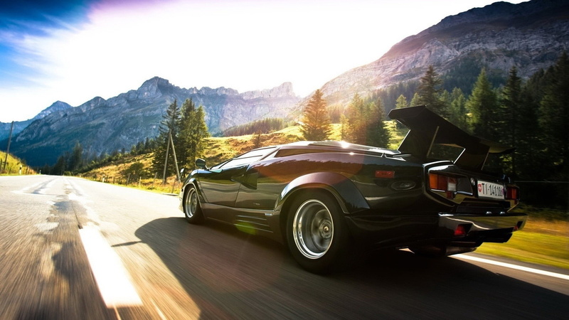 Countach, Lamborghini, 1080P, car, Lamborghini Countach, road