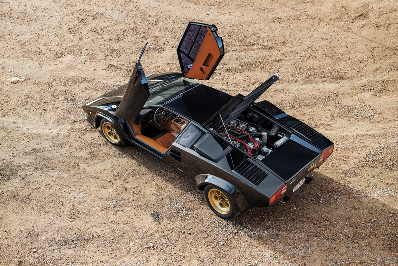720P, cars, lamborghini, supercars, 1978, lp400s, countach, black