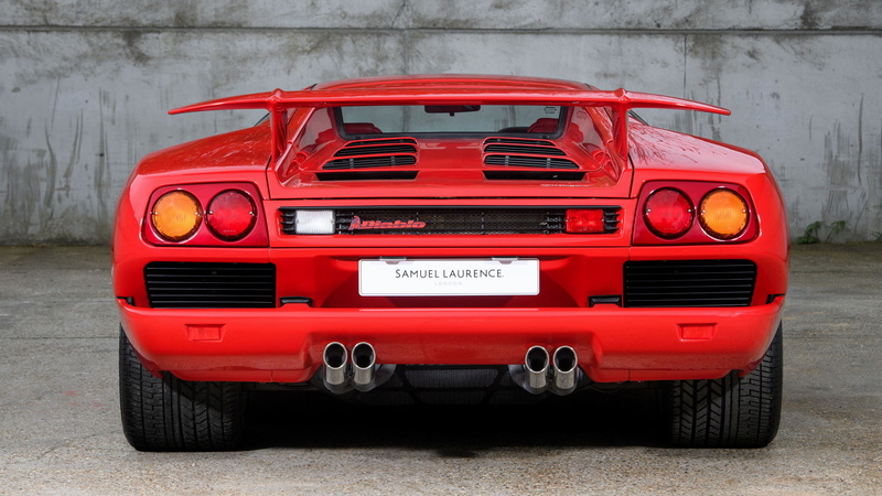 travel, motor vehicle, mode of transportation, day, Lamborghini Diablo, road, car, 1080P, outdoors, truck, red, wheel, stationary, land vehicle, public transportation