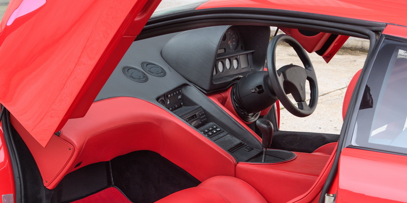 steering wheel, luxury, mode of transportation, red cars, motor vehicle, 5K, land vehicle, Lamborghini Diablo, outdoors, control panel, vehicle interior