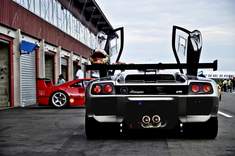 car, Ferrari F40, red, Lamborghini Diablo, 2K, silver