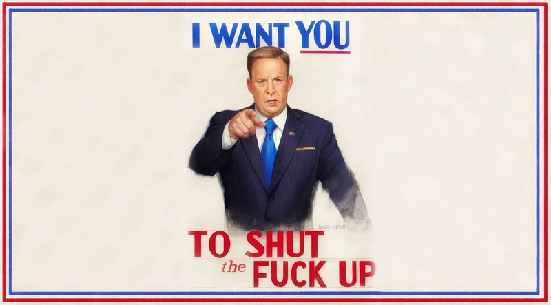 Spicer, 2K, I want you to shut the fuck up, Background, Jason Heuser, Sean Spicer, by SharpWriter, Sharpwriter