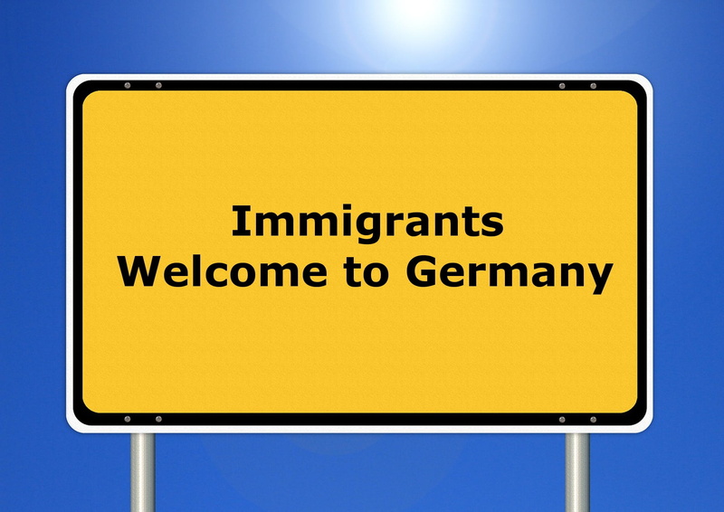 information medium, externally, western script, germany, close-up, direction, immigrants, guidance, internet, signage, text, Traffic Sign, integration