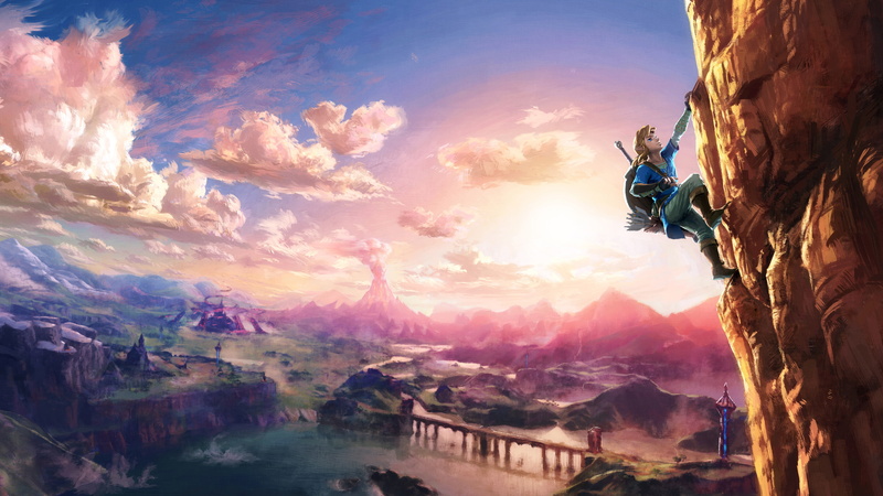 zelda, 5K, 5K, link, digital, The Legend of Zelda, mountain, Breath of the Wild, legend, climbing