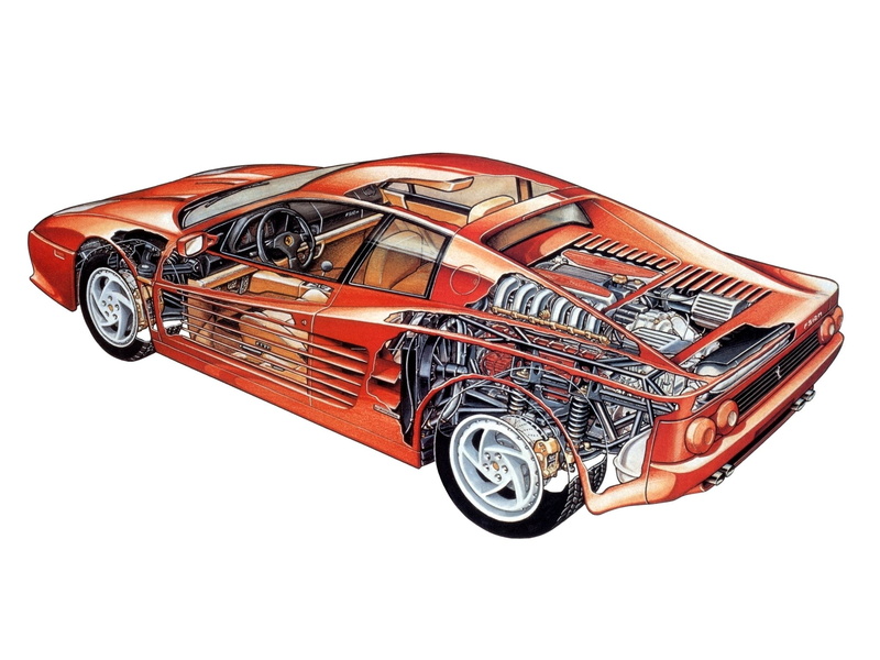 us-spec, 1080P, ferrari, supercar, f512, 1995