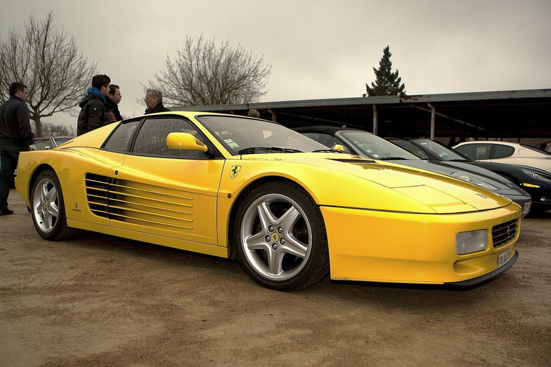testarossa, ferrari, f512, yellow, supercars, italia, cars, 720P, 512, jaune