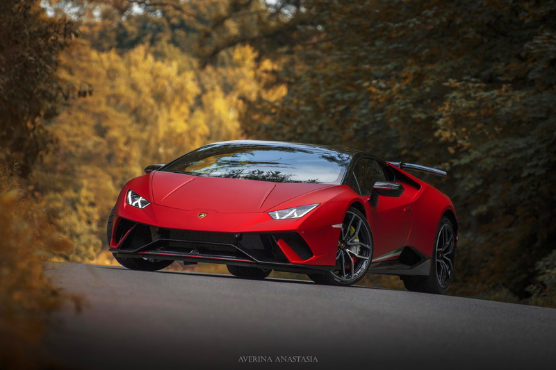 RED, 1080P, Lambordgini, autumn, Huracan