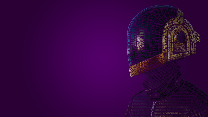 2K, Guy-Manuel de Homem-Christo, music, daft punk, typography, words, helmet