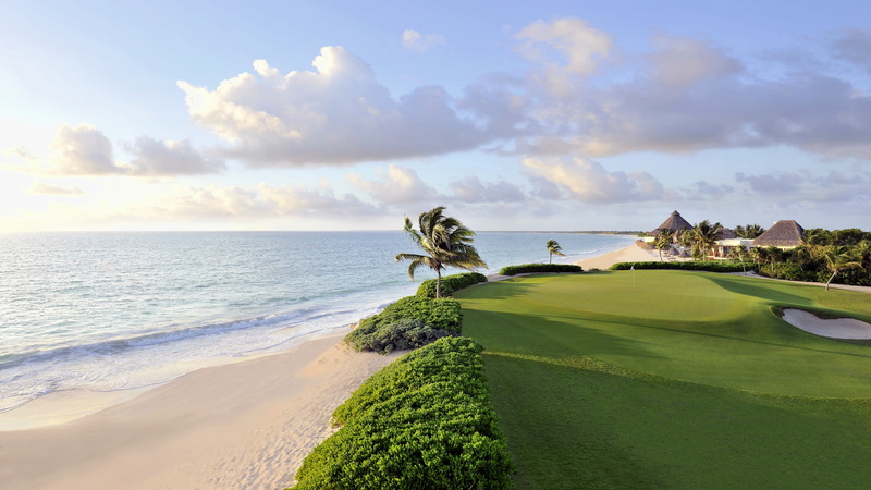 house, 4K, green color, activity, sky, golf, Golf Course, sunlight, clouds, Palm Trees, landscape, plant, grass, beach, cloud - sky, scenics - nature