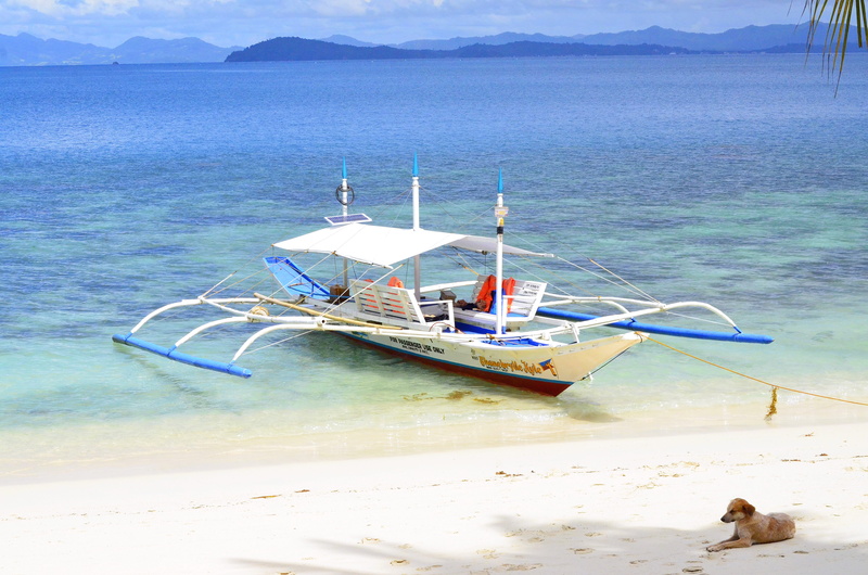 mode of transportation, philippines, 4K, sand, island, port barton, day, tropical, mountain, moored, beauty in nature, tranquility, land, water, pet, sea