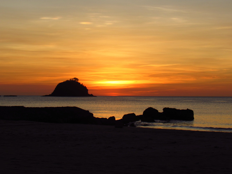 sea, solid, scenics - nature, water, land, island, tranquility, horizon, coast, summer, beach, tranquil scene, evening, scenic, orange color, rock - object