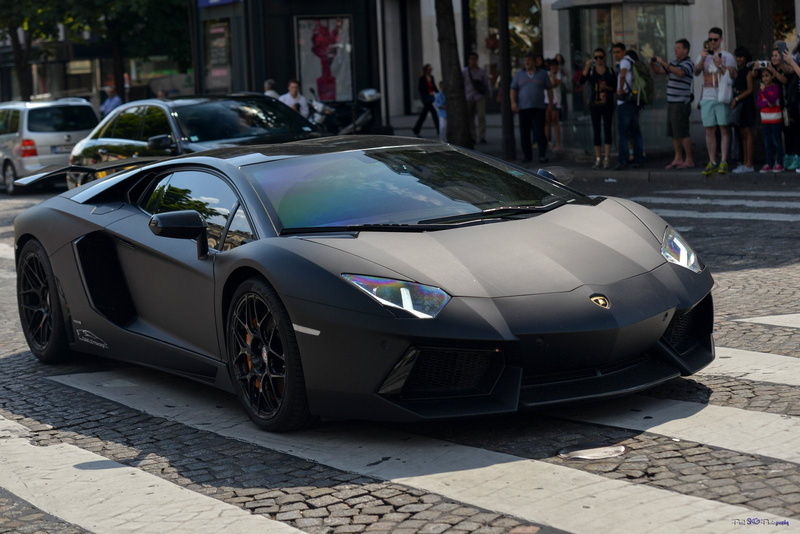 supercars, aventador, black, tuning, wrapping, lamborghini, matt, 720P, lp700