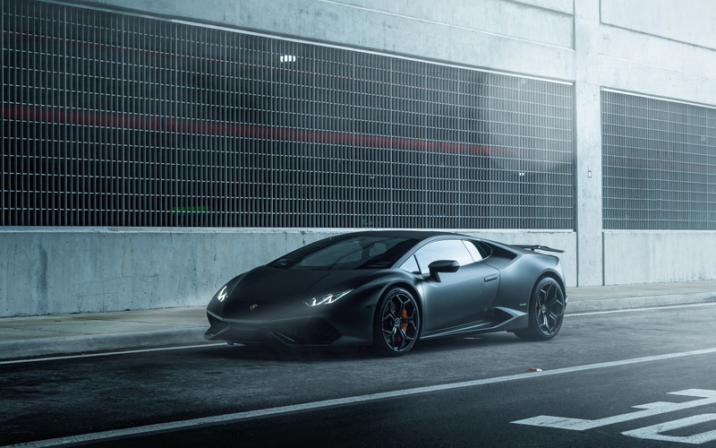 car, 4K, vellano, huracan, matte, black, lamborghini