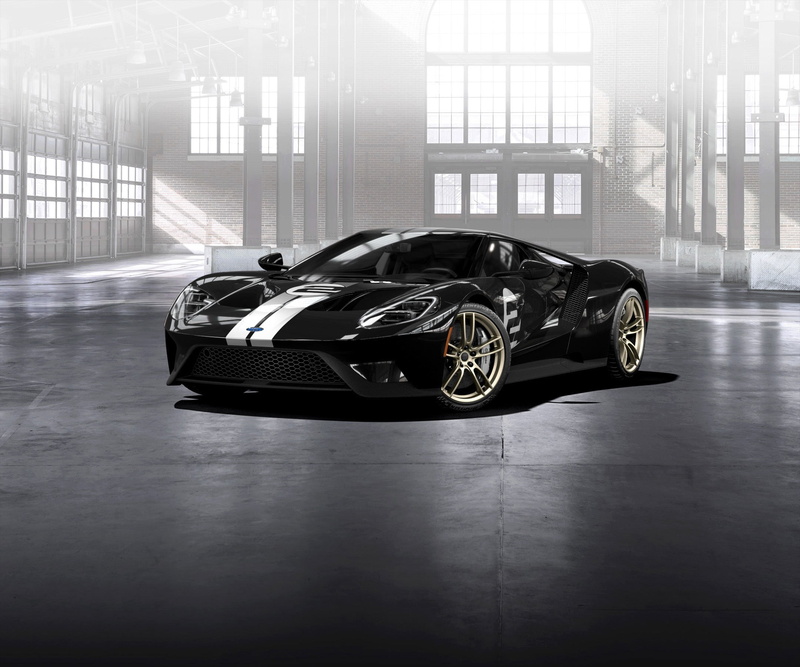 Ford USA, 1080P, supercars, Ford GT, sports car, monochrome, car