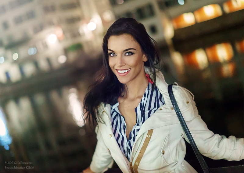 bokeh, long, long hair, gina carla, women, gina, 1080P, hair, carla, smile