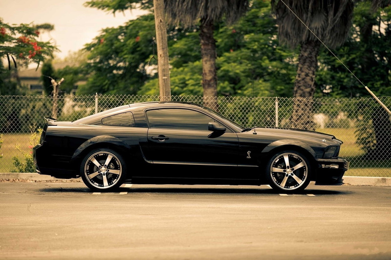 luxury, wheel, retro styled, convertible, no people, Shelby GT, car, vintage car, stationary, transportation, mode of transportation, outdoors, tree, black cars