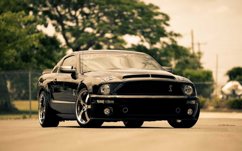 coupe, mode of transportation, no people, street, ford, city, outdoors, black, retro styled, vintage car, transportation, land vehicle, nature, mustang