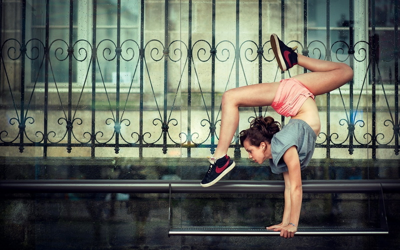 brunette, athletic, handstand, 1080P, 1920x1200, women