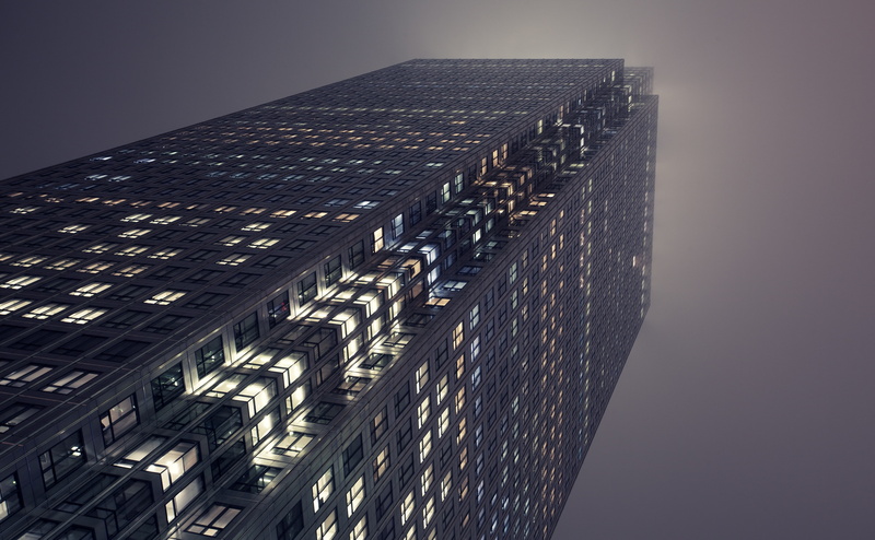 skyscraper, nature, modern, financial district, rise, illuminated, outdoors, clear sky, tall - high, sky, high, illustration, night, mkbhd, building, building exterior