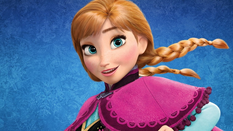 hairstyle, women, blue background, blue, young adult, headshot, body part, young women, hair, Princess Anna, 1080P, Frozen (movie), colored background