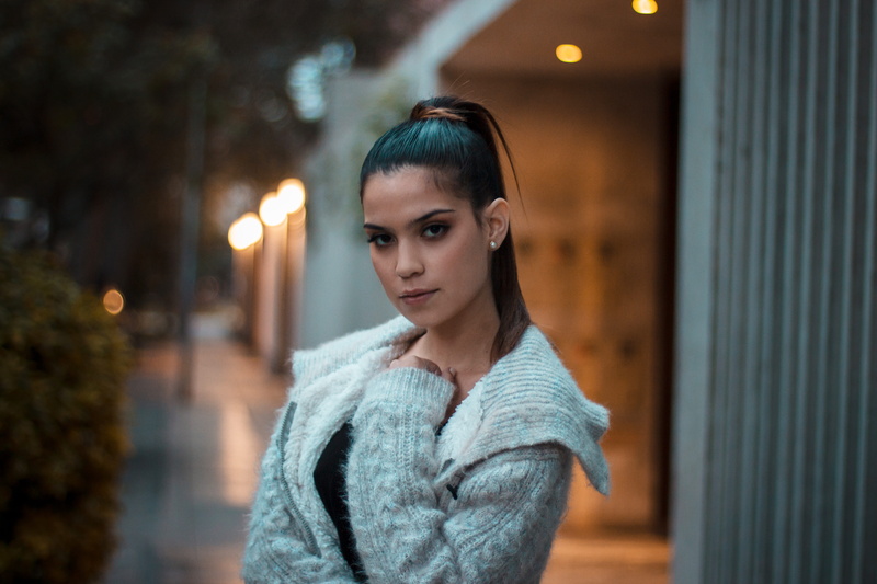 clothing, space, one person, portrait, beautiful woman, winter, moon, young adult, universe, headshot, dimples, human, waist up, focus on foreground, uncertainty