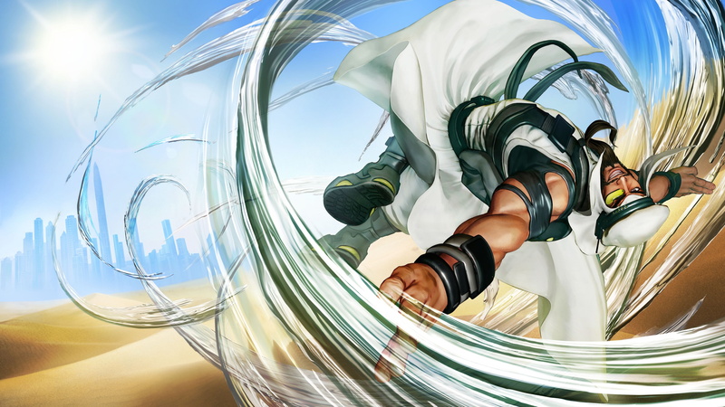 sand, Street Fighter 5, 5K, character, cartoon, man, wind, Best Games 2016, style, fantasy, PC, PS4