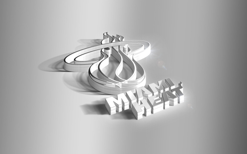 NBA, 3D, Basketball, Logo, Miami Heat, 2K