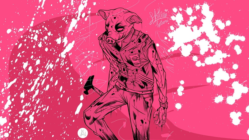 action, payday, miami, 1080P, hotline-miami, hotline, dark, blood, fighting, shooter