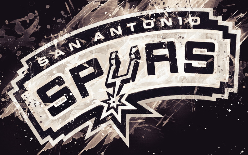 San Antonio Spurs, 4K, NBA, Logo, Basketball