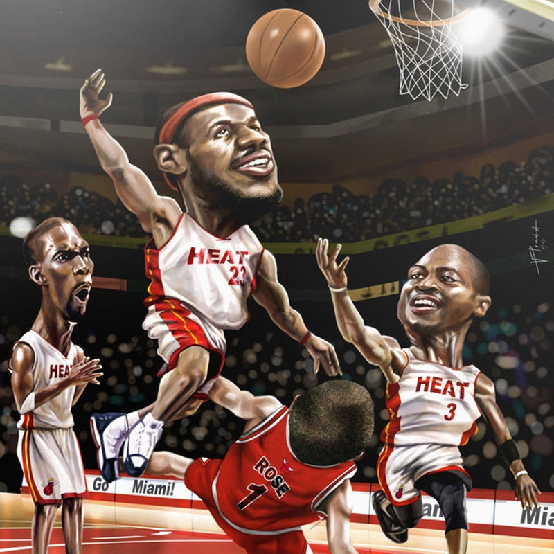 miami, heat, NBA, wade, wallpap, x, dwyane, vincent, j, patrick, james, basketball, lebron, sports, hd, DeviantART, art, 480P