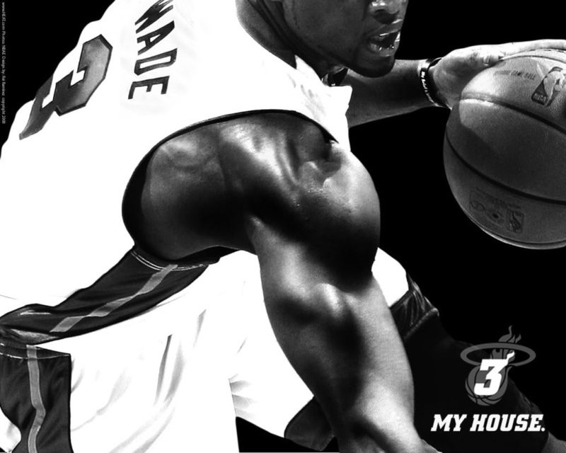 grayscale, art, nba, 480P, monochrome, basketball, wade, hd, x, sports, dwyane