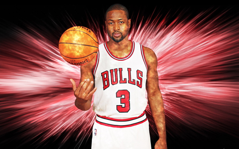2K, pos, competition, wade, strength, men, front view, portrait, dwyane, waist up, basketball uniform, basketball, sport, bulls, chicago, number, sportsman