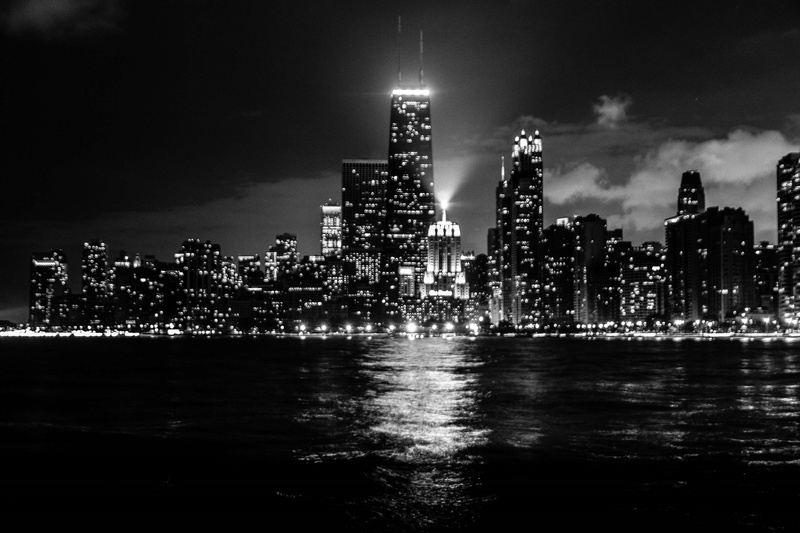 skyscraper, financial district, lake michigan, landscape, reflection, office, cityscape, waterfront, architecture, urban skyline, sky, city, building exterior