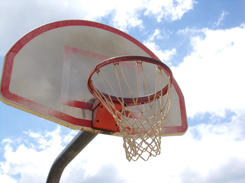 basketball net, rim, 4K, backboard, net - sports equipment, outdoors, flying, at the edge of, hoop, amusement park ride, ball, sports equipment, nature