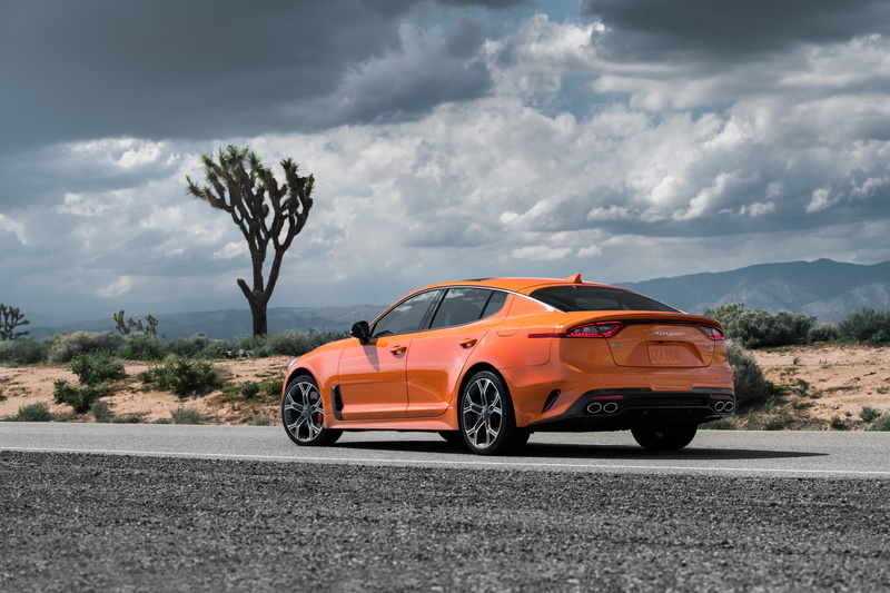 Car, Sport Car, Kia Stinger GTS, 5K, Orange Car, Kia, Vehicle, Kia Stinger