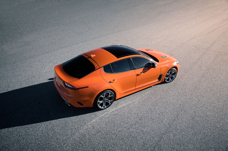 Sport Car, Kia Stinger GTS, Car, Vehicle, 5K, Kia Stinger, Orange Car, Kia