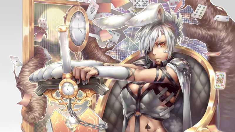 Bunny Ears, human representation, motorcycle, Riven (League Of Legends), people, technology, mode of transportation, lifestyles, representation, Card, land vehicle